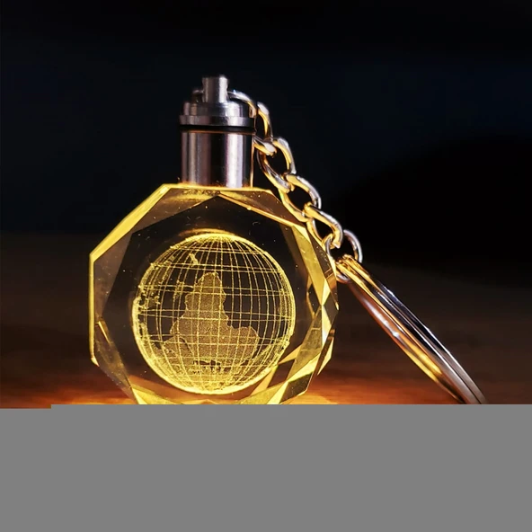 Kristal Dünya Tasarımlı Renk Değiştiren Anahtarlık ürün görseli 1