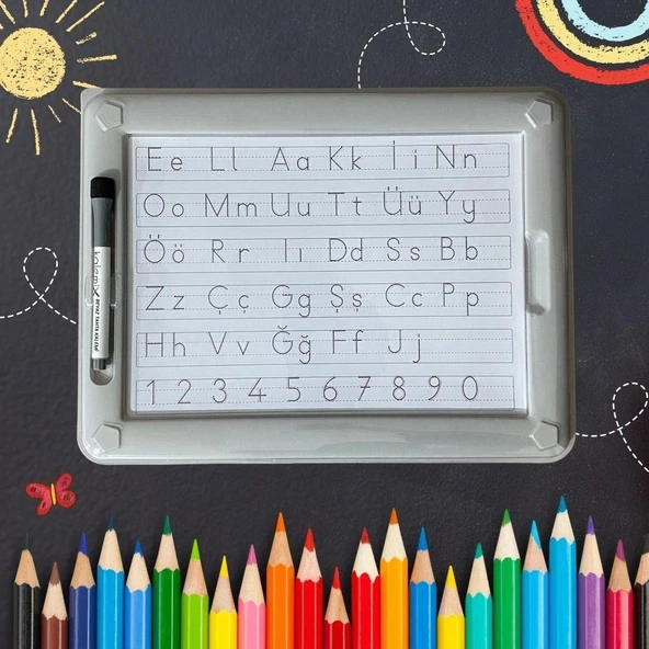 AMS NET 32 Farklı Etkinlikli Kalem ve Silgi Hediyeli Eğitici Sihirli Etkinlik Tahtası - Resim 2