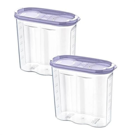 2 Kapaklı Ölçekli Erzak Kuru Gıda Saklama Kutusu Kabı - 1,7 Litre - SA935 - Resim 10