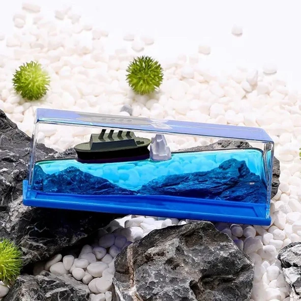 AMS NET®  Batmayan Gemi Hediyelik Dekoratif Ev ve Ofis Hediyesi Özel Aşk Gemisi - Resim 3