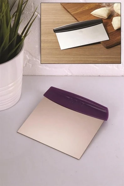 AMS NET®  Çelik Hamur Kesici Kazıyıcı Pasta Kek Dekorasyon Spatula Aleti - Resim 9