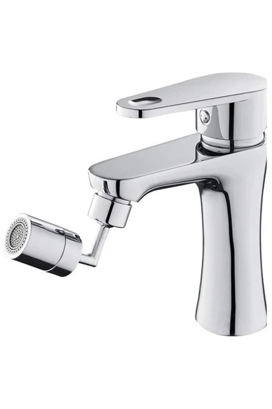 AMS NET®  720 Derece Dönebilen 4 Filtreli Tüm Musluk Tipleri İle Uyumlu Montaj Aparatlı Musluk Başlık - Resim 9