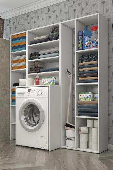 Kenzlife membran çamaşır makinesi dolabı hayzummega gribyz panjur 180*156*55 mebran kapak suntalam gövde - Resim 2