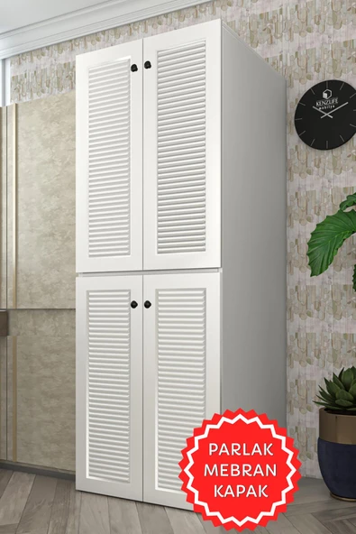 Kenzlife membran çamaşır-bulaşık makinesi dolabı kapaklı roksana byzbyz 180*70*60 mebran kapak MDF gövde banyo çift katlı arkalıksız ürün görseli 1