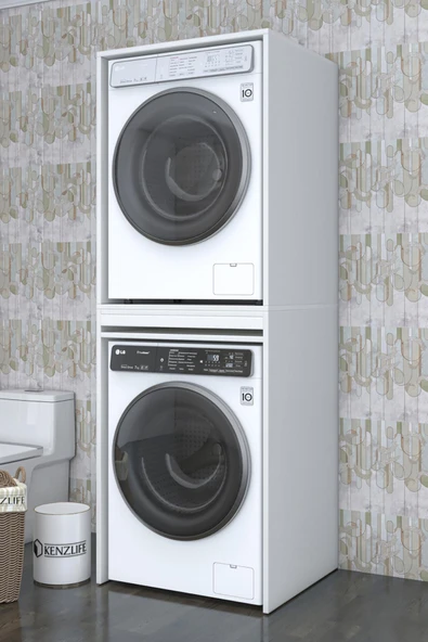 Kenzlife membran çamaşır-kurutma makinesi dolabı el kindi gribyz panjur 187*070*60 mebran kapak MDF gövde - Resim 2