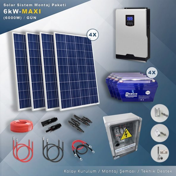 MATECH 6 kW MAXI Solar Paket Sistem (6000W/Gün)
