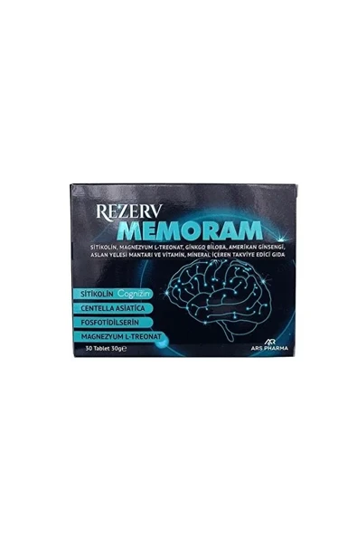 Memoram Rezerv 30 Tablet (Unutkanlık-Odak Süresi Arttırma) ürün görseli 1