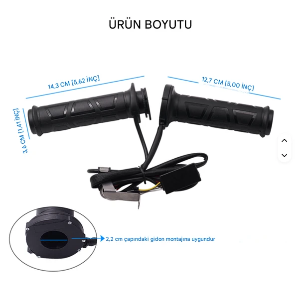 Voge  125 R Isıtmalı Elcik-4 Kademe Sıcaklık Ayarı- Iel057 - Resim 2