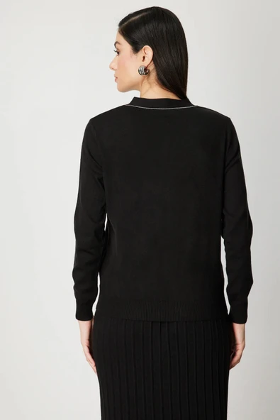 66917 ONTEKS HIRKA YAKASI ZİNCİRLİ V YAKA - Resim 5