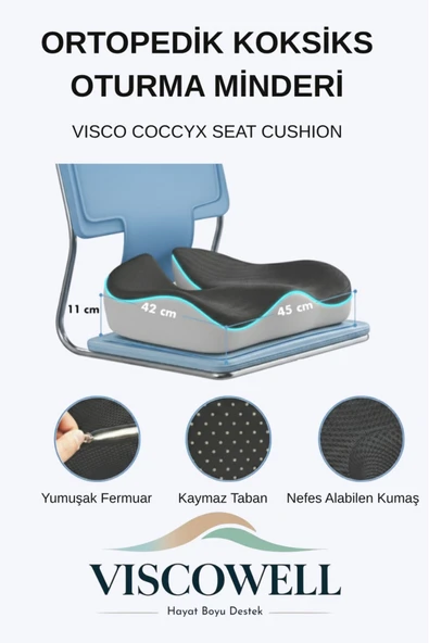 Ortopedik Koksiks Oturma Minderi Oturma Simidi Koltuk Sandalye Minderi Kuyruk Sokumu Yastığı - Resim 3