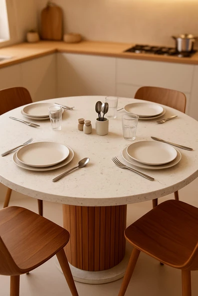 Bohem Oval 4 Kişilik Yemek Masası - Resim 2