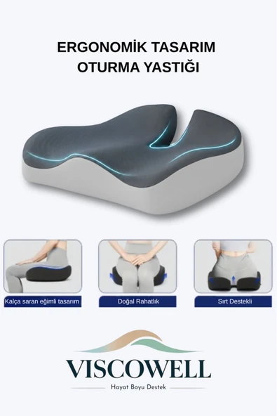 Ortopedik Koksiks Oturma Minderi Oturma Simidi Koltuk Sandalye Minderi Kuyruk Sokumu Yastığı - Resim 2
