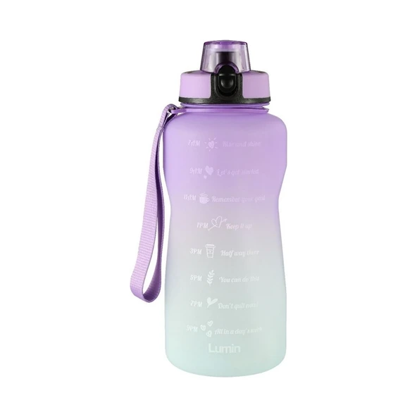 Lumin Su Matarası 1,5 Litre Motivasyon Matarası Bpa Free Su Şişesi Suluk Water Bottle - Resim 4