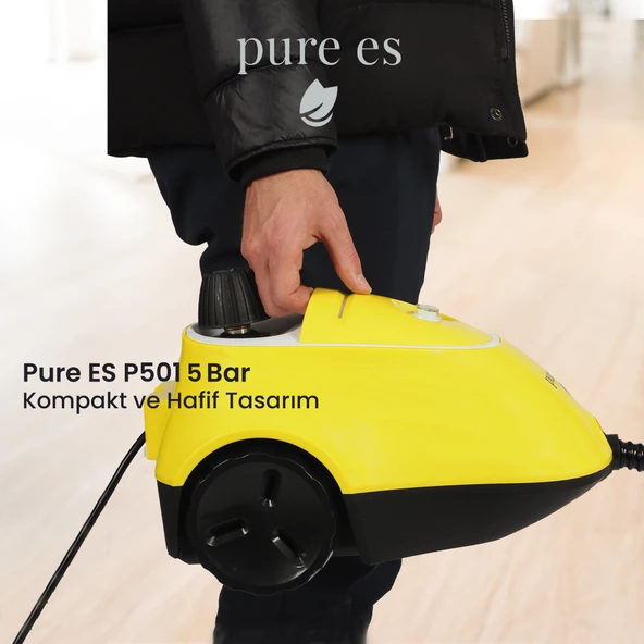 Pure Es Yüksek Basınçlı Buharlı Temizleyici Sarı - Resim 4