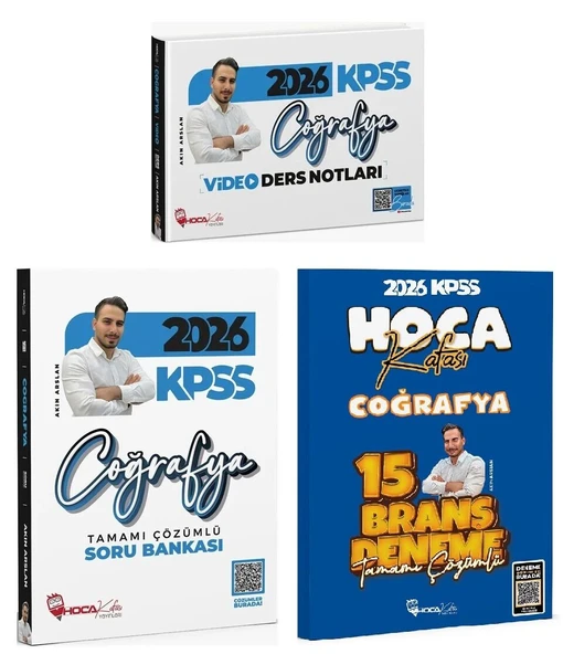 Hoca Kafası 2026 KPSS Coğrafya Video Ders Notları + Soru Bankası + 15 Deneme 3 lü Set - Akın Arslan Hoca Kafası Yayınları ürün görseli 1