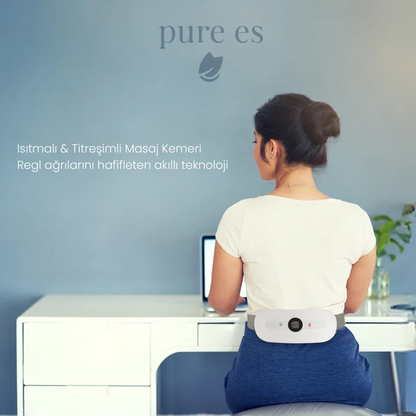 Pure Es Akıllı Isıtıcılı Masaj Kemeri Beyaz - Resim 4