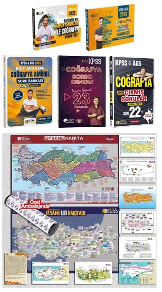 Eğit Akademi 2026 KPSS MEB-AGS 30 Günde Coğrafya Kamp Seti-1 - Mehmet Eğit Eğit Akademi ürün görseli 1