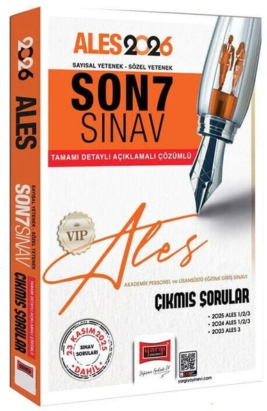 Yargı 2026 ALES VIP Çıkmış Sorular Son 7 Sınav Çözümlü Yargı Yayınları ürün görseli 1