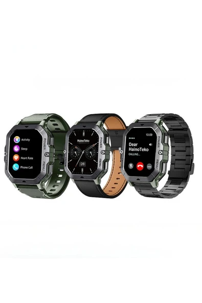 HainoTeko SQ-18 Yeşil Akıllı Saat | Sportif Tasarım, AMOLED Ekran, 1ATM | Bluetooth Arama ürün görseli 1