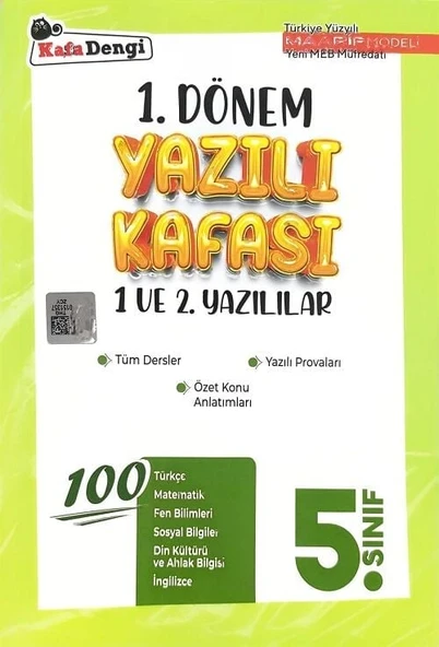 Kafadengi 5. Sınıf 1. Dönem Yazılı Kafası 1. ve 2. Yazılılar Kafa Dengi Yayınları ürün görseli 1