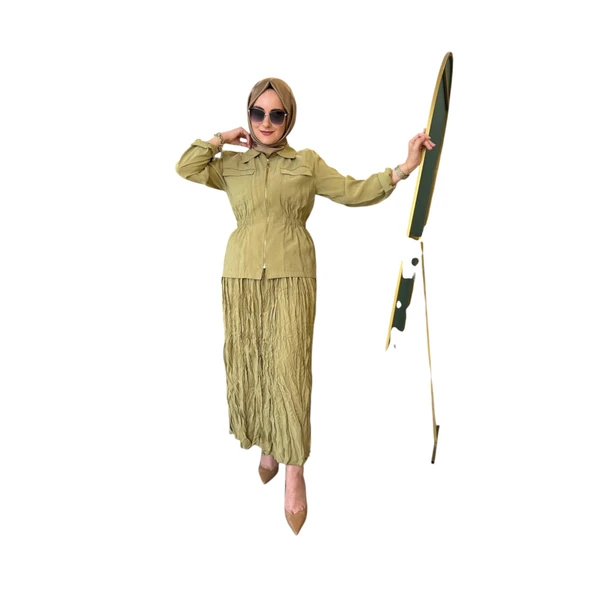 Kadın Kraşlı Etekli Takım 131049 - Resim 6