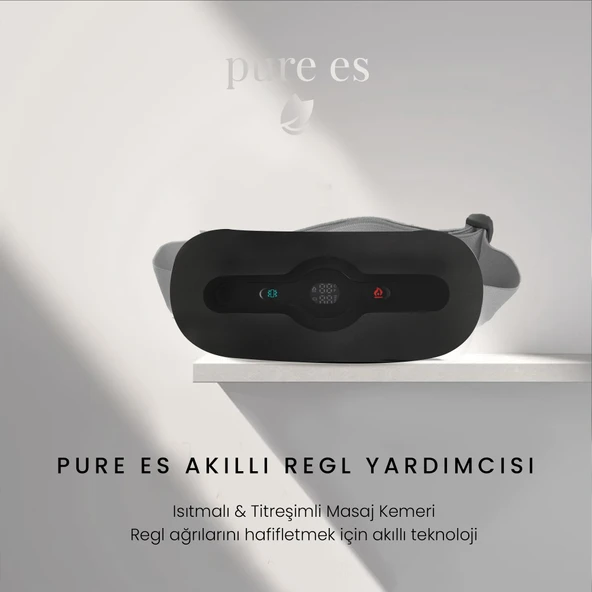 Pure Es Akıllı Isıtıcılı Masaj Kemeri Siyah ürün görseli 1