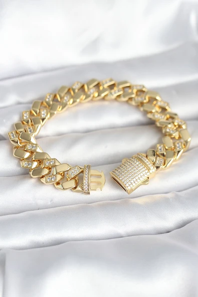 Pirinç Gold Renk VIP Exclusive Seri Gurmet Model Kadın Bileklik - TJ-BB8095 ürün görseli 1