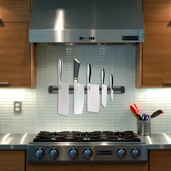 Mıknatıslı Paslanmaz Duvar Bıçak Askısı Standı 33 Cm Aparat (5332) - Resim 2