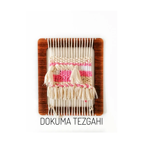 DKTT Ahşap Oyuncak Odası 20 Kanallı Ahşap Eğitim Dokuma Tezgahı - 30cm X 20cm ürün görseli 1