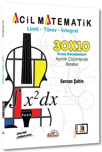 Acil YKS AYT Acil Matematik Limit, Türev, İntegral 30x10 Deneme Çözümlü Acil Yayınları ürün görseli 1