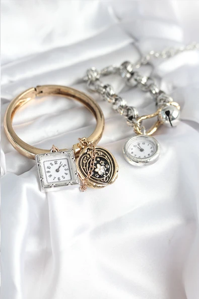 Gold ve Gümüş Renk Bileklik Kombini - TJ-BB8094 ürün görseli 1