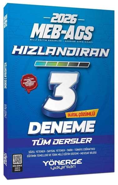 Yönerge 2026 MEB-AGS Tüm Dersler Hızlandıran 3 Deneme Çözümlü Yönerge Yayınları ürün görseli 1