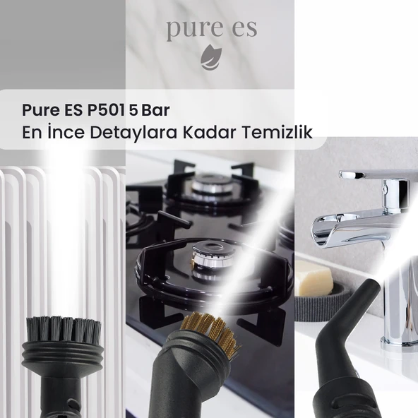 Pure Es Yüksek Basınçlı Buharlı Temizleyici Sarı - Resim 10