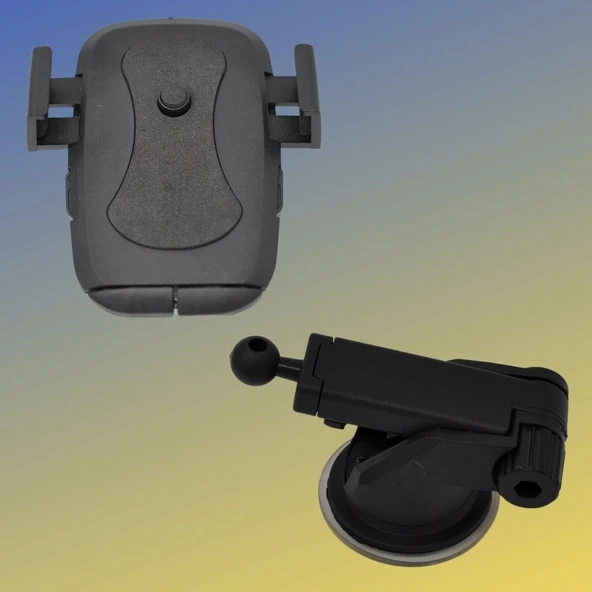 360 Derece Dönen Torpido Üstü Uzunluk Ayarlamalı Vantuzlu Teleskopik Araç Telefon Tutucu (5332) - Resim 5