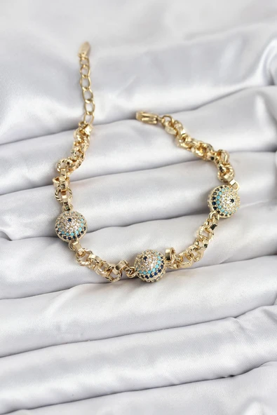 Xuping VIP Nazarlı Gold Renk Bileklik - TJ-BB8079 ürün görseli 1
