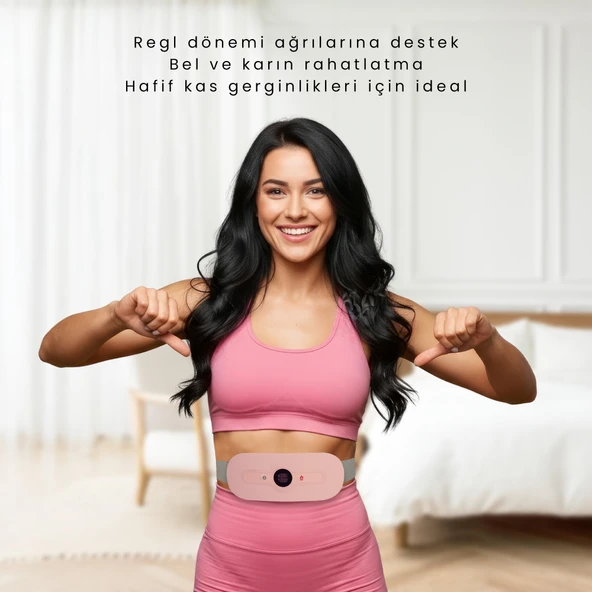 Pure Es Akıllı Isıtıcılı Masaj Kemeri Pembe - Resim 2