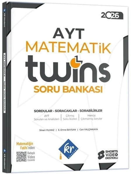 KR Akademi 2026 YKS AYT Matematik Twins Soru Bankası Çözümlü KR Akademi ürün görseli 1