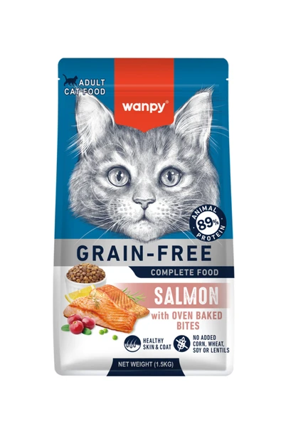 Tahılsız Somonlu Yetişkin Kedi Maması 1,5 kg ürün görseli 1