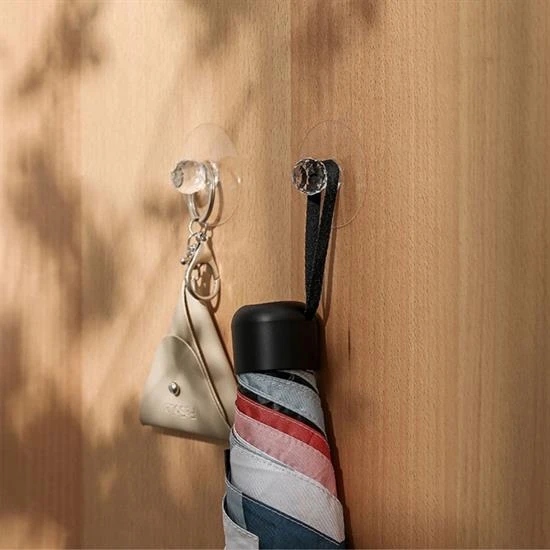 2 Adet Kristal Kendiliğinden Güçlü Yapışkanlı Kulp Askısı Tutma Kolu (5332) - Resim 5