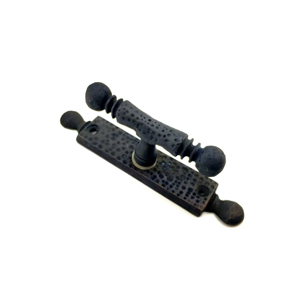 Antika Tarz Dekoratif Pirinç Misket Pencere Kolu - 165x32 mm, Oksit ürün görseli 1