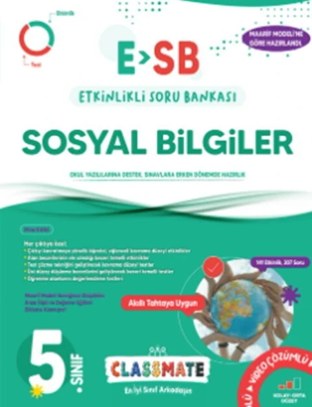 Okyanus Yayınları 5. Sınıf Classmate Sosyal Bilgiler Etkinlikli Soru Bankası ürün görseli 1
