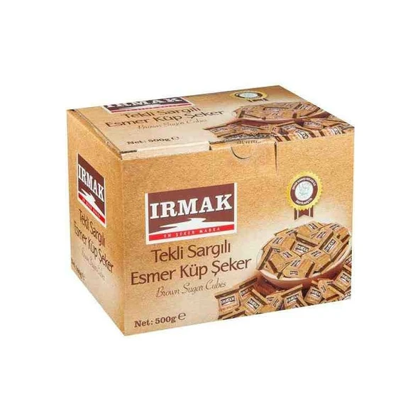 IRMAK Esmer Tekli Sargılı Küp Şeker 500GR 12LI ürün görseli 1