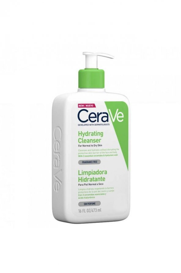 CERAVE Nemlendiren Temizleyici 473 ml - Normal ve Kuru Ciltler - 1