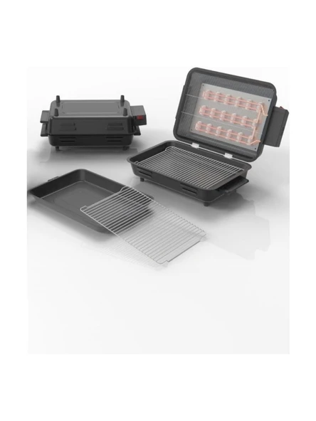 Avrasya Grill Tel Rezistanslı Tepsili Büyük Boy Elektrikli Izgara ürün görseli 1