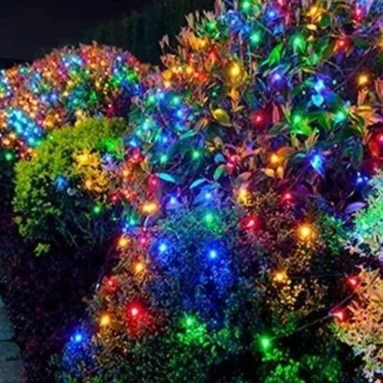 AMS NET® 1x2 Metre Dekoratif File Ağ Perde 192 LED 8 Animasyonlu Farklı Işık Modu RGB Fişli - Resim 9