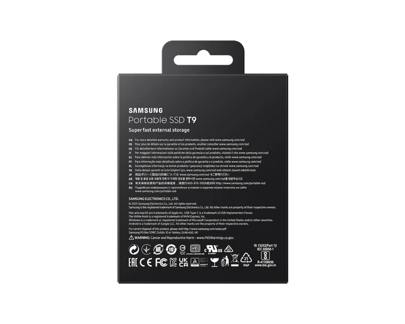 2TB SAMSUNG 2000/1950MB/s USB 3.2 GEN 2X2 TAŞINABİLİR T9 MU-PG2T0B/WW - Resim 4