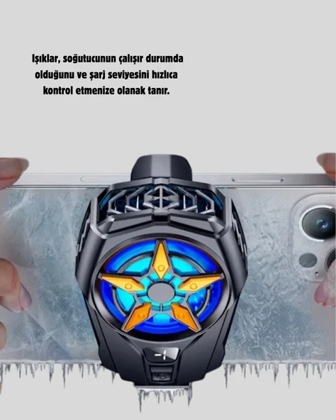 Taşınabilir Şarjlı Telefon Soğutucu – Sessiz Fan Motoru ile Yüksek Performans Koruma - Resim 5