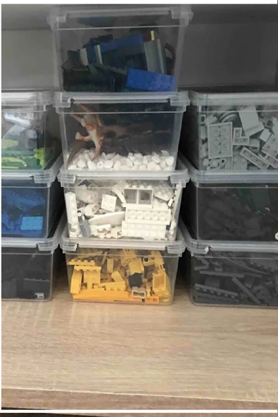 Saklama Kabı 5 Adet 2 Lt Kilitli Dondurucu Mikrodalga Erzak Oyuncak Yemek Kahve Malzeme Gıda Kutusu - Resim 5