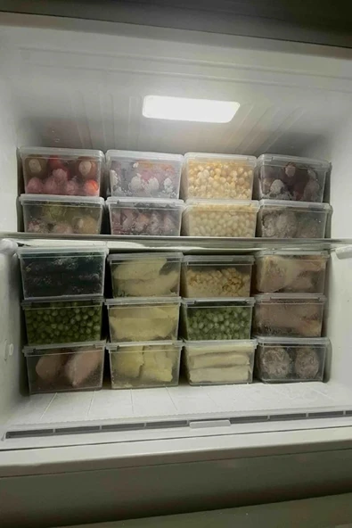 Saklama Kabı 5 Adet 2 Lt Kilitli Dondurucu Mikrodalga Erzak Oyuncak Yemek Kahve Malzeme Gıda Kutusu - Resim 4