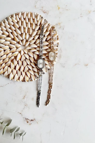 Thalos Gold Taşlı Kordon Kadın Kol Saati - Resim 6